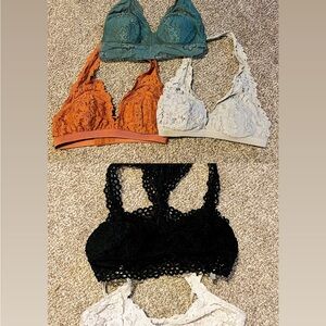 Bundle 5 aerie Bralettes Size Small